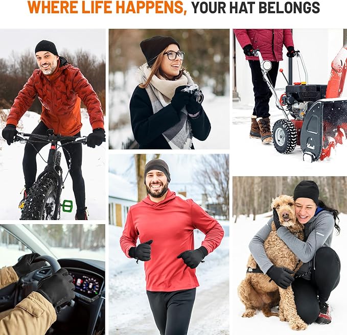 Winter Gloves Men Women Windproof Touchscreen Gloves with Liner Thermal,Running Gloves for Cycling Driving Daily Work