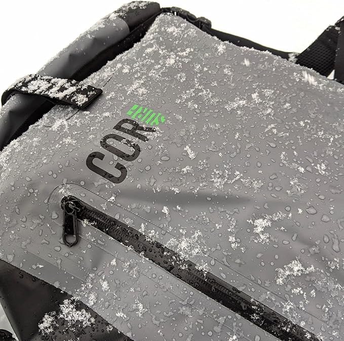 COR Surf Waterproof Heavy Duty Backpack And Dry Bag Pack For Swimming, Boating Or Kayaking, Roll-top Design With Sonically Welded Seams And Padded Laptop Sleeve (25L, 18 x 13 x 7 Inches)