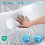 QUTOOL Cooling Pillows for Sleeping Shredded Memory Foam Pillows 1 Pack, Gel Bed Pillow for Hot Sleepers, Soft and Supportive, Adjustable Pillow for Side, Back Sleepers, Gifts for boyfriend, Women Men