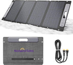 100W Portable Solar Panel for for Camping,RV,Off-Grid-23.5% Efficiency,Lightweight Foldable,USB-A,Type-C & XT60 Output,IP67 Waterproof,IEC Certified