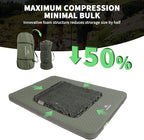 Self Inflating Double Sleeping Pad with Foam and Electric Pump，Innovative Y-Shaped Telescopic Structure，4.3" Thick Ultraportable Camping Mattress，Outdoor Compact Air Mat for Tent Car（4.2*79*55 inch）