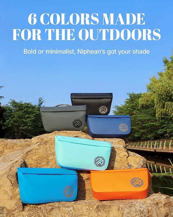 niphean IPX7 Waterproof Dry Bag with Magnetic One-Hand Closure, Durable Waterproof Bag for Kayaking, Paddle Board, Beach, Swimming, Multi-Wear Fanny Pack Style, Dry Bags for Men & Women Outdoor Use