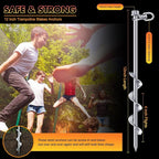 Zhengmy 24 Pcs Ground Anchors Screw in, 12 Inch Heavy Duty Tent Stakes with Trampoline Anchor Hook Ground Stakes for Camping Tent Canopies Ports Sheds Swing Sets Securing Animals (Silver)