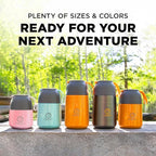 Energify Vacuum Insulated 12oz Titan Gray Thermos with Folding Spoon and Carry Case, BPA-Free, Meal Holder