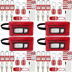 SAFBY 4-in-1 Lockout Tagout (Loto) Kit–Complete OSHA Safety Group Lock Out Hasps, Tag Out for Kits Station Electrical (4 Kits in 1)
