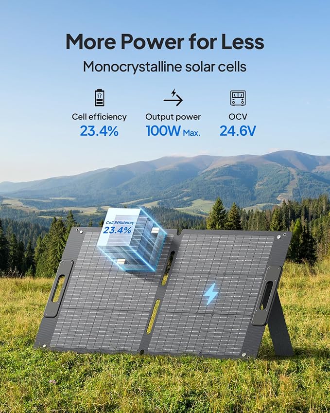 BLUETTI Elite 30 V2 Solar Generator with 100W Solar Panel (Ships Separately), 288Wh LiFePO4 Portable Power Station, 600W AC Outlets (1500W Power Lifting), for Camping, Home Use, Emergency
