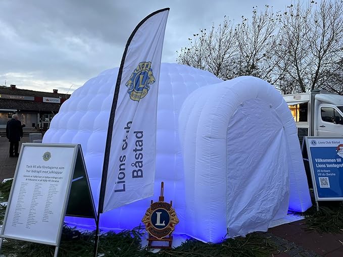 SAYOK Outdoor Portable Inflatable Igloo Dome Tent with Led Light for Party Wedding Event Camping