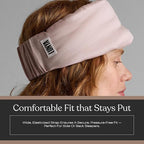 Lunya Washable Silk Sleeping Mask – Thermoregulating Mulberry Silk, Light Blocking and Comfortable Fit – Sleep Mask for Women and Men with Box – Delicate Pink – Large