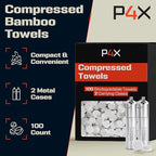 Compressed Towel Tablets - 100% Bamboo Camping Toilet Paper Tablets, Great for Hiking, Travel and Backpacking - Disposable Washcloths, Body Wipes, Paper Towel Coin Tissue - 100/250/500 Pack
