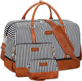 IBFUN Weekender Bags for Women, 21" Weekender Travel Bag, Travel Duffle Bag with Shoe Compartment Carry on Overnight Duffel Bag for Weekend Travel Business Trip, 3PCS