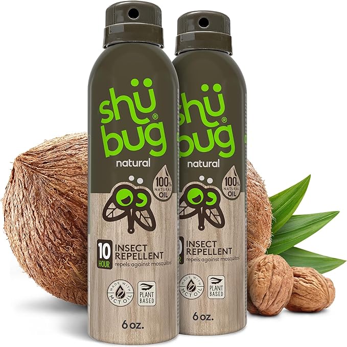 [2 Count] - Mosquito Repellent Spray - Plant Based Active Insect Protection, DEET-Free, Long-Lasting 10-12 Hour Protection - 6oz