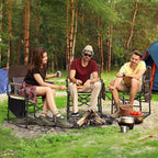 VINGLI Camping Chairs, Directors Chair, Camping Chair with Side Table & Carry Bag，Heavy Duty Camping Chairs for Adults, Portable Folding Camping Chair, Pocket for Beach, Fishing,Trip,Picnic,Lawn-Brown