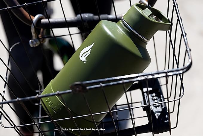 HYDRO CELL Stainless Steel Insulated Water Bottle with Straw - For Cold & Hot Drinks - Metal Vacuum Flask with Screw Cap and Modern Leakproof Sport Thermos for Adults (Army 64oz)