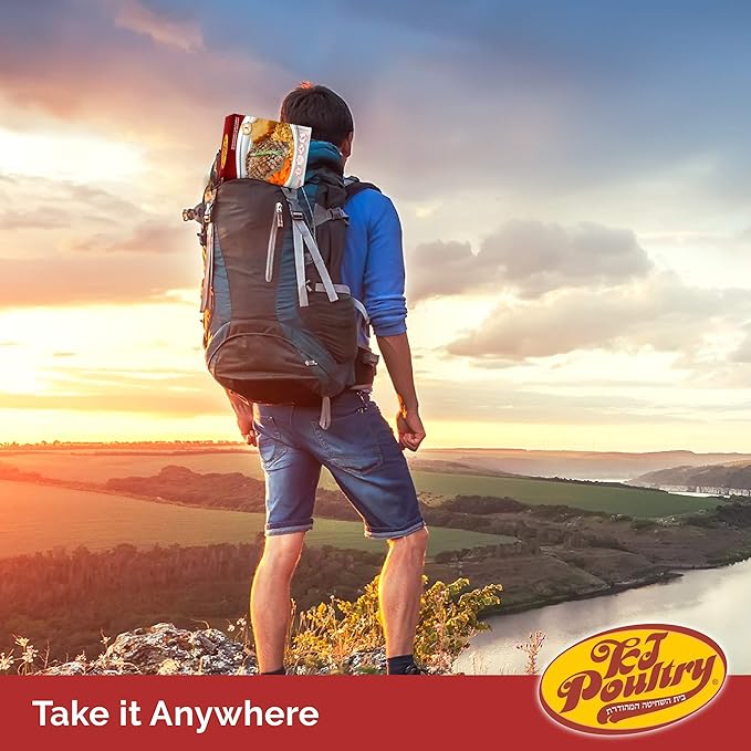 KJ Poultry Kosher Ready Meals - Beef Rib Steak & Kugel, MRE Meat Meals Ready to Eat, Shabbos Food (12 Pack) Prepared Entree Fully Cooked, Shelf Stable Microwave Dinner Travel Military Camping Survival