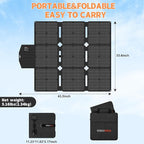 120W Foldable Solar Panel with MC-4 Connector Portable Solar Panel for Camping Folding Solar Panel Charger for Portable Power Station Laptops RV