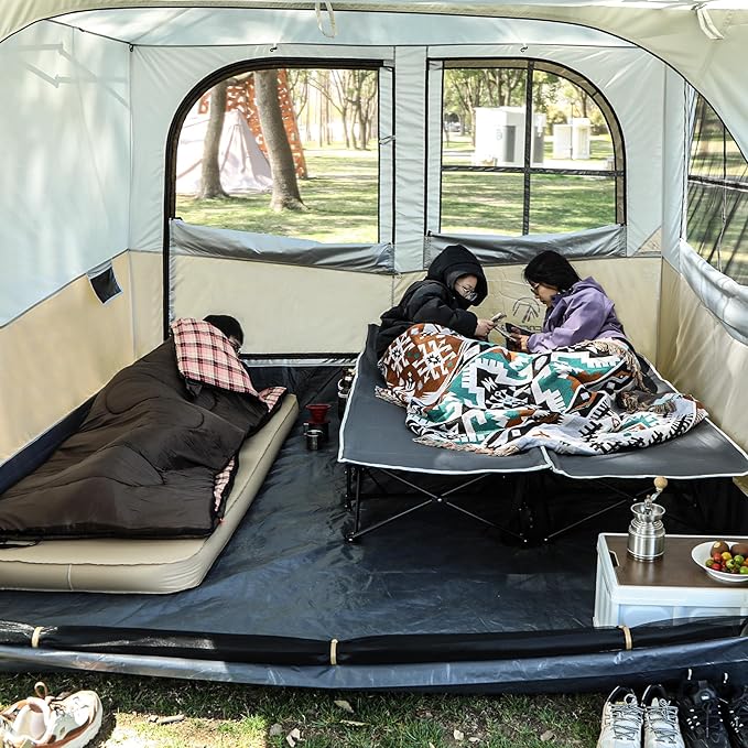 REDCAMP 2 Person Oversize Camping Cots for Adults, 56'' Extra Wide Sleeping Cots Heavy Duty, XXXL Cots Portable for Outdoor Indoor Office, Grey