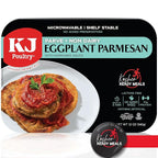KJ Poultry Kosher Parve Ready Meals - Eggplant Parmesan, MRE Meals Ready to Eat, Halal, (1 Pack) Prepared Entree Fully Cooked, Shelf Stable Microwave Dinner Travel, Military, Camping, Emergency