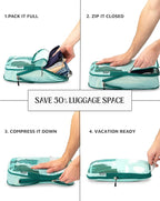 Large Compression Packing Cubes for Travel-Packing Cube Luggage Organizers 7 Piece Set for Checked Luggage-Ultralight, Expandable/Compression Bags by TRIPPED Travel Gear (Landscape)