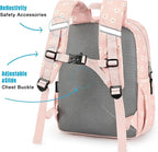 STEAMEDBUN Corduroy Toddler Backpack for Girls Boys 2-4, Kids Preschool Backpack for Kindergarten - Pink Sakura