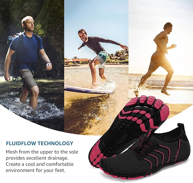 Racqua Water Shoes Quick Dry Barefoot Beach Aqua Sport Swim Surf Pool Hiking Diving Walking for Men Women