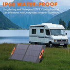 N-Type 16BB 100W Portable Solar Panel 18V Mono ETFE Foldable Solar Panel,25% High Efficiency IP68 Waterproof for Camping Outdoor RV Blackout