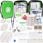Home-Businesses First-Aid Emergency-Kit for Camping-Car - 300 Pcs Urgent Essential First Aid Kits Refill Supplies with Tourniquet Bandages for Workpalce Green 1st Aid