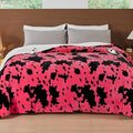 Cow Print Electric Heated Blanket King Size,90X100 Pink Heating Blanket King With Dual Control&Timer&10 Heat Levels,Highland Cow Decor Fleece Sherpa Blankets Warmer Gifts for Bed Women Adults,ETL