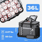Maelstrom Collapsible Soft Cooler Bag, 24/30/60/75 Cans Beach Cooler, Ice Chest, Leakproof & Portable for Beach, Camping, Road Trips & Grocery Shopping