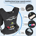 Running Vest with Water Bladder 1.5 Liter, Small Hydration Water Vest, Lightweight Hydration Pack Multi-Pocket 11x - for Hiking Race Trail Marathon for Women Men