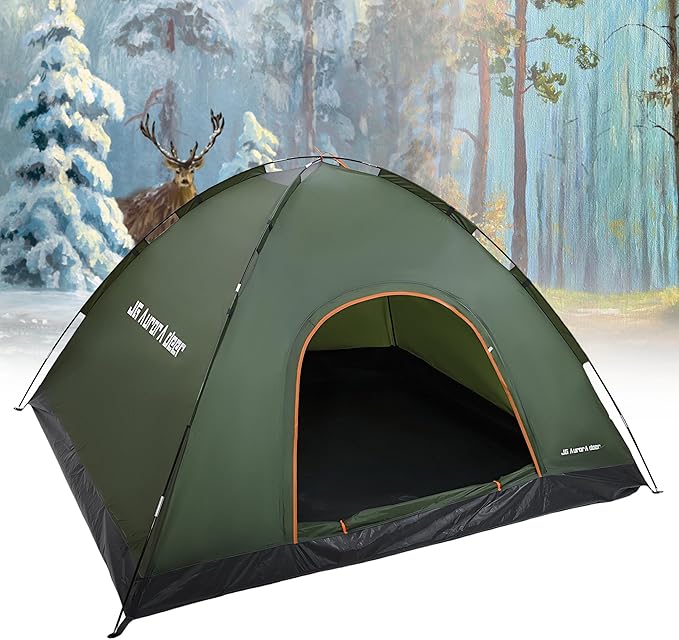 1/2/3/4 Person Tents Waterproof&Windproof Family Tents Camping-Tent,Lightweight Portable Pop Up Tent for Camping,Hiking,Mountaineering or Beach Easy to Set Up Adventures Carry Bag