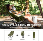 Naturehike Seastar Padded Camping Chair, Oversized 2-Position Adjustable Folding Chair, Portable Camp Chair with Side Pocket & Carry Bag