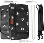 BYGD Pet Dog Booster Seat, with Upgrade Support Rod, Breathable and Foldable Pet Car Basket, Pet Dog Car Portable Seat, Suitable for Small and Medium Pets