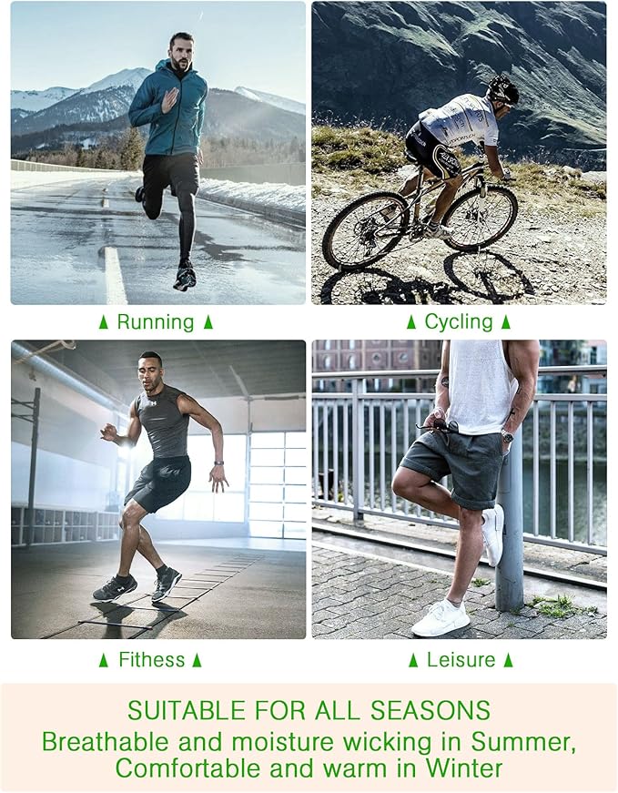 Airacker Ankle Athletic Running Socks Cushioned Breathable Low Cut Sports Tab Socks for Men and Women (6 Pairs)