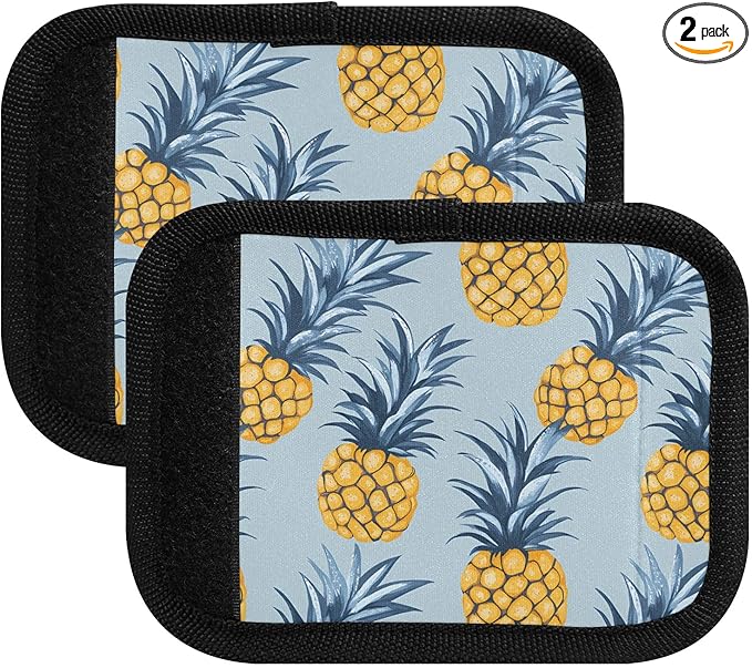 Pineapple Luggage Handle Wrap for Suitcase Luggage Tags Handle Covers Identifiers Soft Decorations Travel Accessories 2 Pack