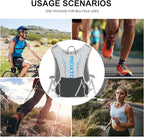 INOXTO Hydration Vest Backpack,Lightweight Water Running Vest Pack with 1.5L Water Bladder Bag Daypack for Hiking Trail Running Cycling Race Marathon for Women Men
