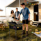 3ft Roll Top Camping Table, 2 Adjustable Heights Aluminum Folding Camping Table with Storage Net and Bag, Waterproof, Lightweight Outdoor Table 32.2” x 16”, for Travel BBQ Party Picnic, Black