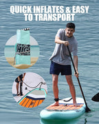 Highpi Inflatable Stand Up Paddle Board for Youth and Adults – Wide Sup with Premium Accessories, Blow Up Paddleboard for Surfing, Fishing, Yoga & More