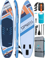 UPWELL 10'6"/11'/11'6" Inflatable Paddle Board, Stand Up Paddlboard for Youth & Adults, Stable Design, Premium SUP Accessories, Backpack, Leash, Hand Pump, Fins
