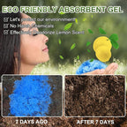 AOKE Portable Toilet Powder, Lemon 60 Pack Poo Gel for Camping Eco Absorbent Gel Liquid Waste Gelling and Deodorizing Powder, Emergency Toilet Waste Treatment for Outdoor Camping Hiking