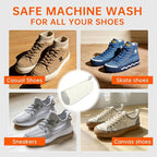 1PCS Shoes Washing Machine Bags, Laundry Shoe Bag for Washer and Dryer, Reusable and Durable Zipper Sneaker Shoe Washing Bag, Tennis Shoes Cleaning Bag for All Shoe Types (Ivory White)