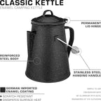 COLETTI Classic Camping Kettle - Tea and Camp Kettle, NO Aluminum or Plastic, Ideal for Boiling Water (Black)