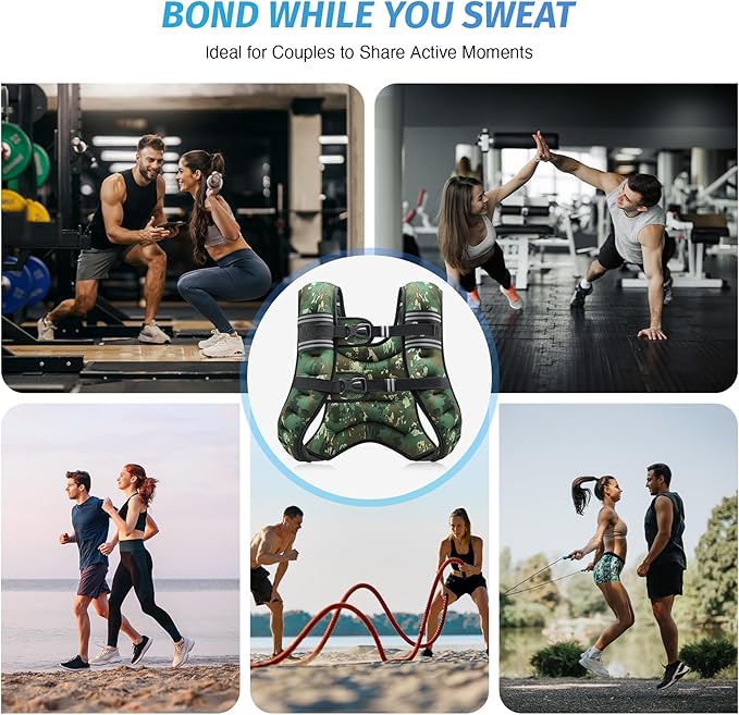 ZELUS Weighted Vest, 6lb/8lb/12lb/16lb/20lb/25lb/30lb Weight Vest with Reflective Stripe for Workout, Strength Training, Running, Fitness, Muscle Building, Weight Loss, Weightlifting