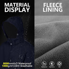 Outdoor Ventures Men's Lightweight Softshell Jacket Fleece Lined Hooded Water Resistant Winter Hiking Windbreaker Jackets