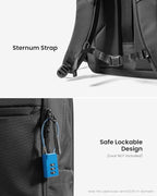 tomtoc Laptop Backpack 32L, Large Business Work Bag Fits 15.6-16 Inch Laptop, Water-Resistant Durable Computer Travel Backpack for Business Trip, Weekend Getaway