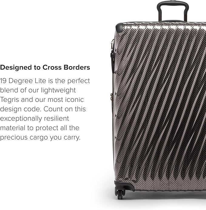 TUMI - 19 Degree Lite 4 Wheel Luggage - Lightweight and Highly Durable, Modern Contour, Hard Shell Men's and Women's Suitcase - 30" Extended Trip Packing Case, Black Graphite