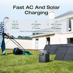 EF ECOFLOW Solar Generator DELTA 2 Max 2048Wh with 2x220W Solar Panel, LFP Battery Portable Power Station, Up to 3400W AC Output, AC + Solar Fast Dual Charging Full Charge in 1 Hr For Camping RV