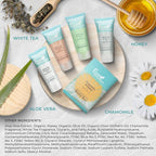 Travel Size Hotel Toiletry Set 300 Count 0.85 oz Bottles Guest Amenities for Vacation Rentals and Short Term Rentals Paraben Free White Tea Scent Infused with Aloe and Olive Oil by Eco Botanics