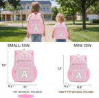 Kids Backpack for Girls 5-8, Cute Personalized Elementary Backpack for Kids Birthday Gifts (Pink K)