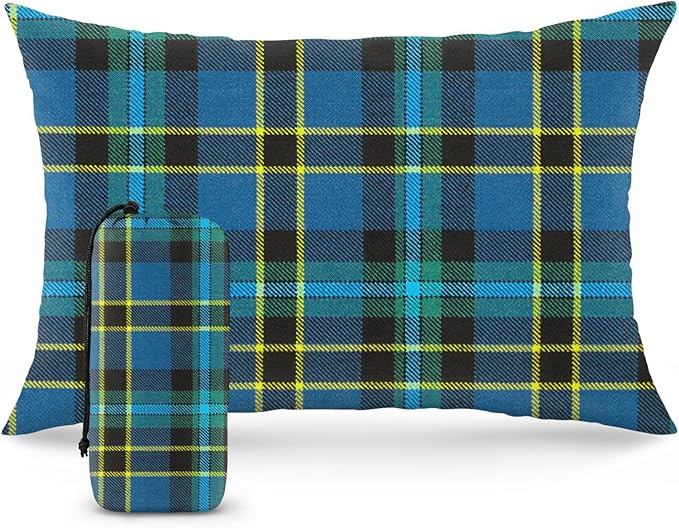 Camping Pillow Shredded Memory Foam Travel Pillows for Sleeping Compressible Lightweight Camp Pillow Washable Backpacking Pillow for Camping & Hiking Firm Supportive Small Pillow for Travel