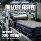 Queen Air Mattress with Built-in Pump, 18" Top Inflatable Mattress with Waterproof Flocking Fabric, Three-Minute Quick-Inflatable Bed. Portable Blow Up Mattress for Home, Outdoor and Guests